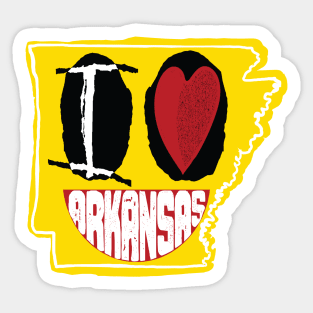 I Love Arkansas Smiling Happy Face Sticker